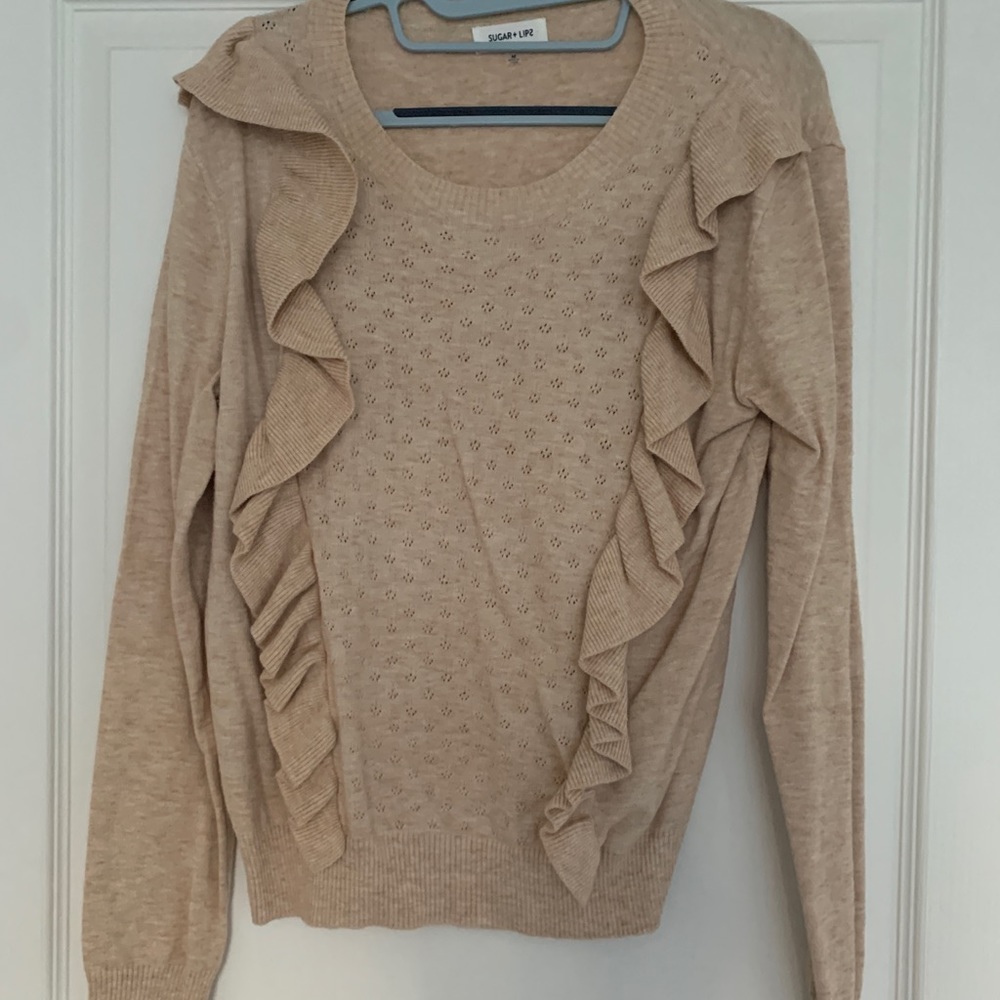 Tan Flouncy Sweater